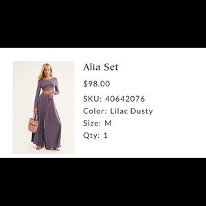 Free people beach purple set